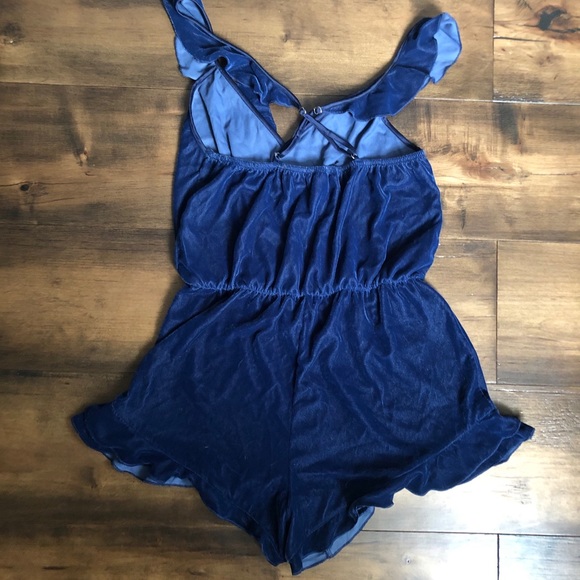 Victoria Secret Velvet Romper - Picture 2 of 5